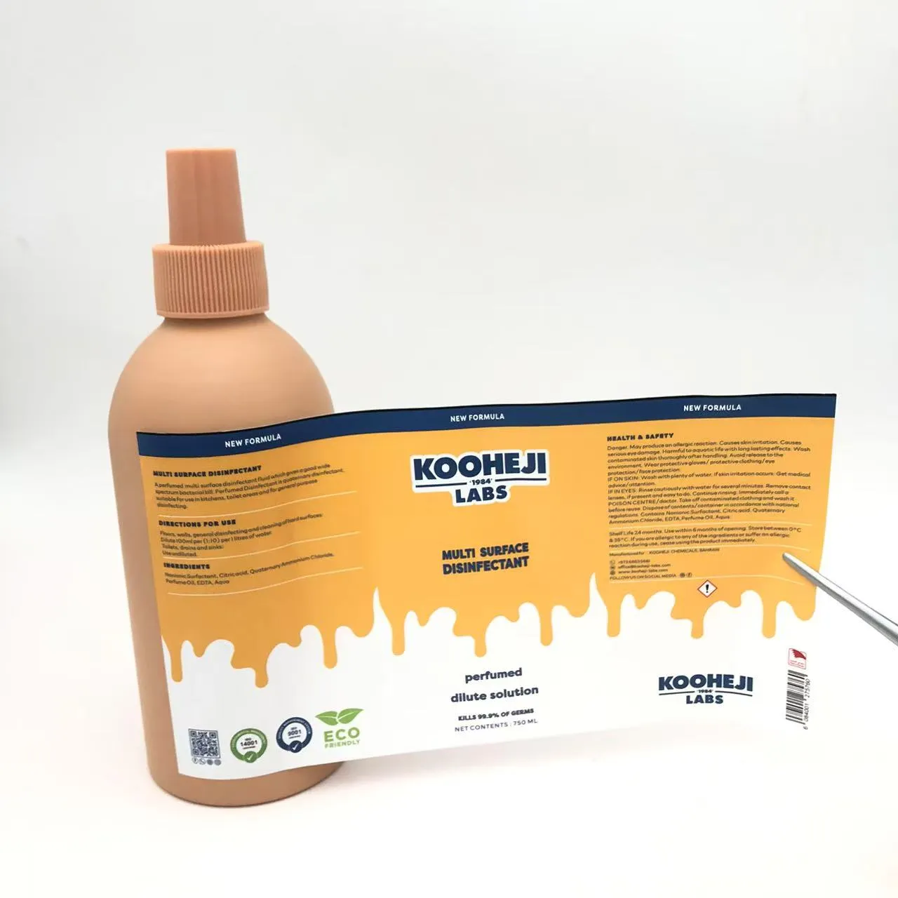 Налепнице за паковање боца за дезинфекцију